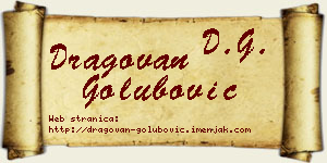 Dragovan Golubović vizit kartica